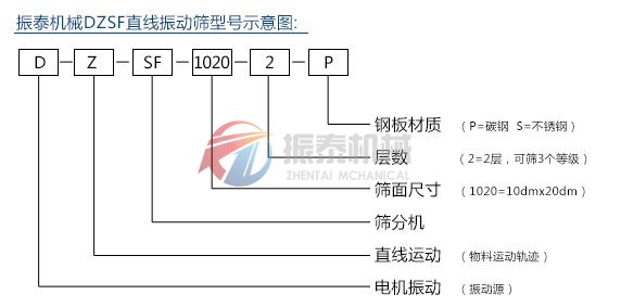 DZSF直線振動(dòng)篩型號示意圖